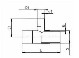 PVDF 對（duì）焊管件 變（biàn）徑三通/長（zhǎng）口